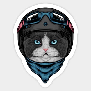 cat rider Sticker